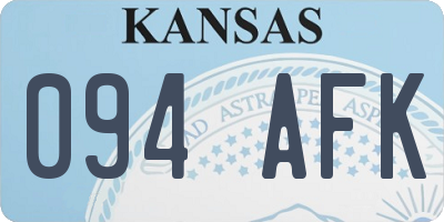 KS license plate 094AFK