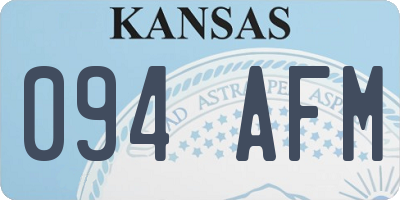 KS license plate 094AFM