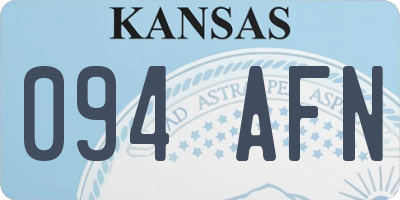 KS license plate 094AFN