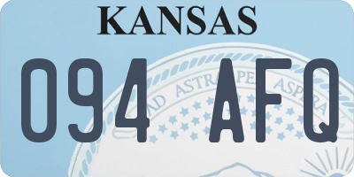 KS license plate 094AFQ