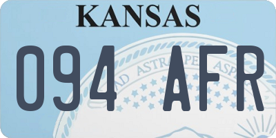 KS license plate 094AFR
