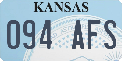 KS license plate 094AFS