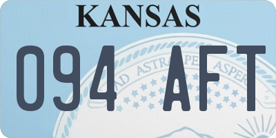 KS license plate 094AFT