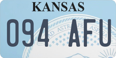 KS license plate 094AFU