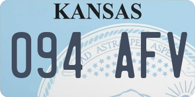 KS license plate 094AFV