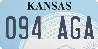 KS license plate 094AGA