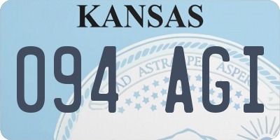 KS license plate 094AGI