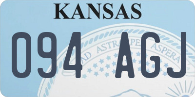 KS license plate 094AGJ
