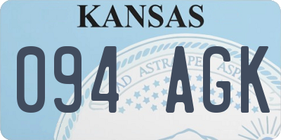 KS license plate 094AGK