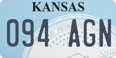 KS license plate 094AGN