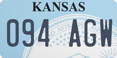 KS license plate 094AGW