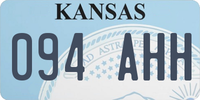 KS license plate 094AHH