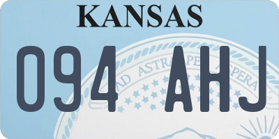 KS license plate 094AHJ