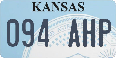KS license plate 094AHP