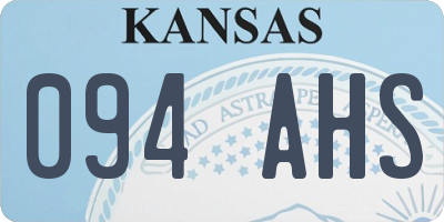 KS license plate 094AHS