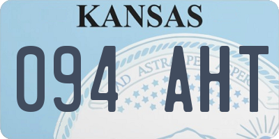 KS license plate 094AHT