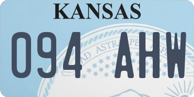 KS license plate 094AHW