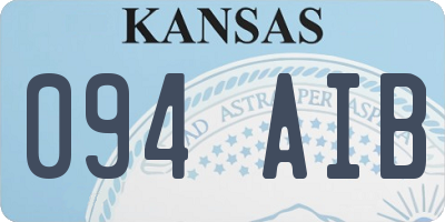 KS license plate 094AIB