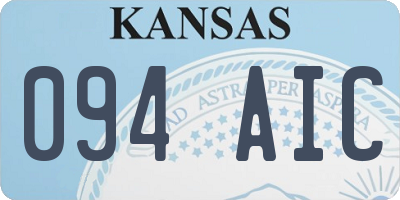 KS license plate 094AIC