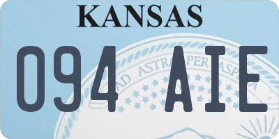 KS license plate 094AIE