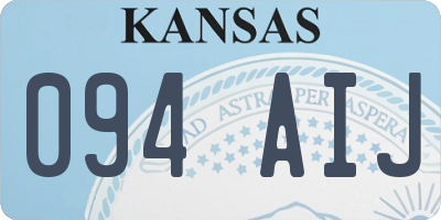 KS license plate 094AIJ