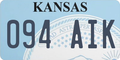 KS license plate 094AIK