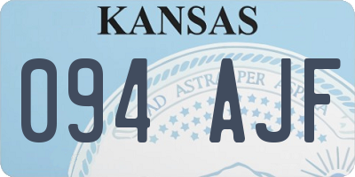 KS license plate 094AJF