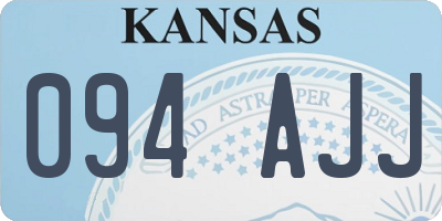 KS license plate 094AJJ