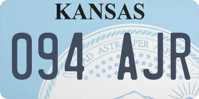 KS license plate 094AJR