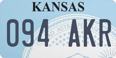 KS license plate 094AKR