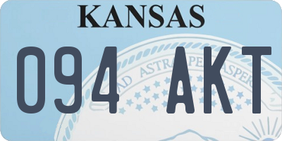 KS license plate 094AKT