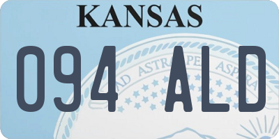KS license plate 094ALD
