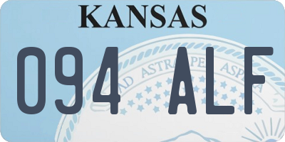 KS license plate 094ALF