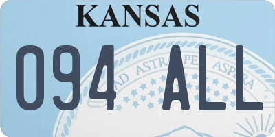 KS license plate 094ALL