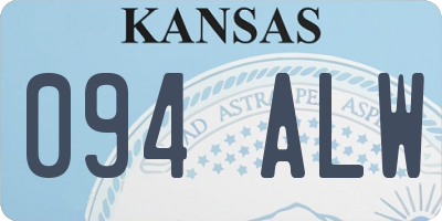 KS license plate 094ALW