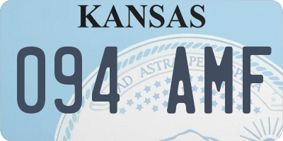 KS license plate 094AMF