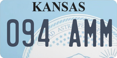 KS license plate 094AMM
