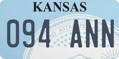 KS license plate 094ANN