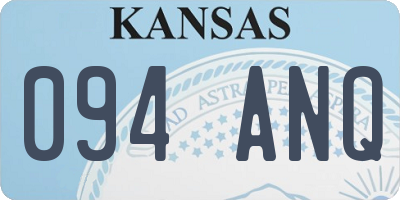 KS license plate 094ANQ
