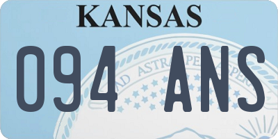 KS license plate 094ANS