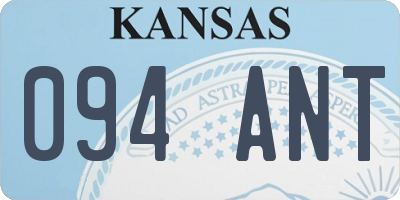 KS license plate 094ANT