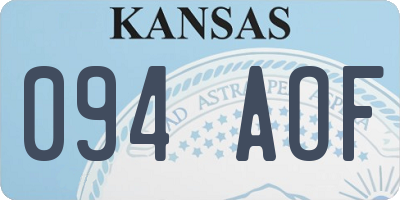KS license plate 094AOF
