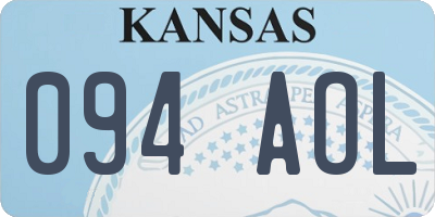 KS license plate 094AOL