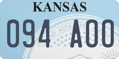 KS license plate 094AOO