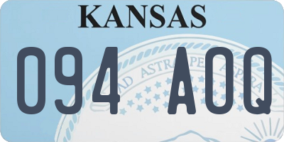 KS license plate 094AOQ