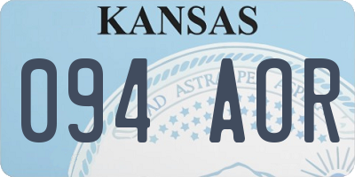 KS license plate 094AOR