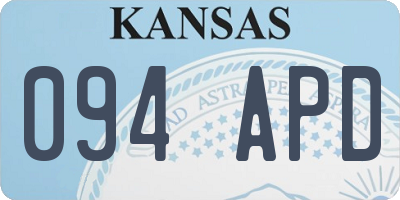 KS license plate 094APD