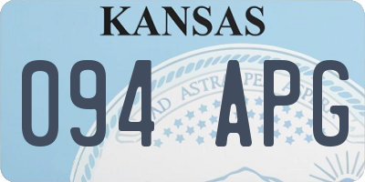 KS license plate 094APG