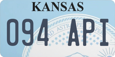 KS license plate 094API