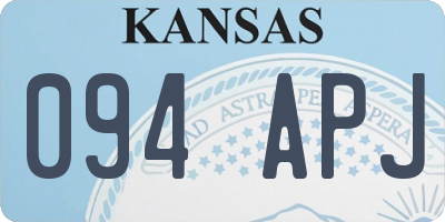 KS license plate 094APJ